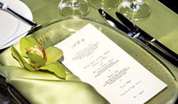 green table linens