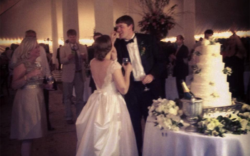 white wedding cake