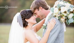 bride and groom looking into each others eyes