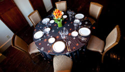 table set for wedding