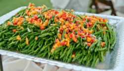 asparagus with colorful peppers