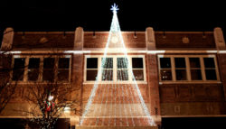 christmas tree lights outside of The Martinsborough