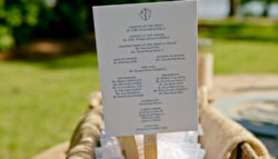 program fan at wedding