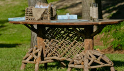 gift table at outdoor wedding