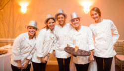 girl catering servers at wedding