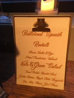menu at The Martinsborough
