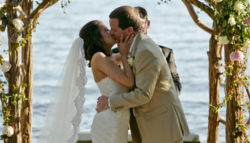 kiss the bride at wedding