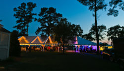 wedding venue at night