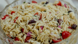 orzo with fresh cherry tomatoes