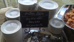 southern station at wedding with shrimp