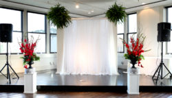 stage at wedding