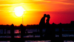 wedding photoshoot with sunset