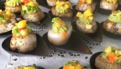 sea scallops with mango salsa