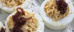 Shrimp Louie Style Deviled Eggs