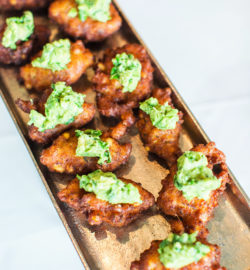 Avocado Salsa on Corn Cakes