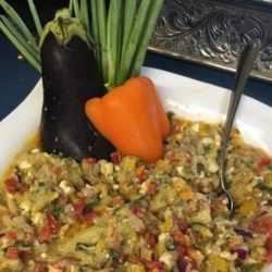 eggplant stew with peppers