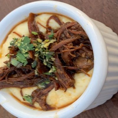 beef ribs over grits