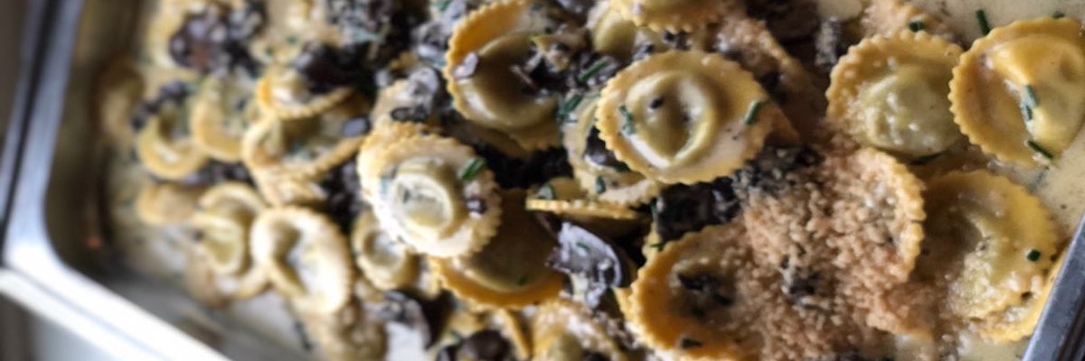 delicious truffle ravioli made by Scarborough Fare Catering