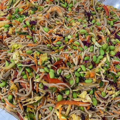 soba noodles and vegetables