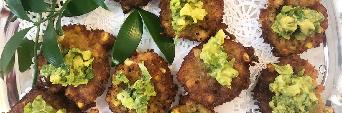 Fresh Corn Cakes with Avocado Salsa