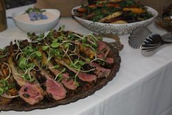 lamb chops prepared by Scarborough Fare Catering