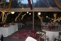 night time view at Moroccan-themed wedding