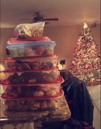 Christmas Goodies in tupperware