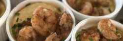 Cajun BBQ Shrimp over Cheesy Grits