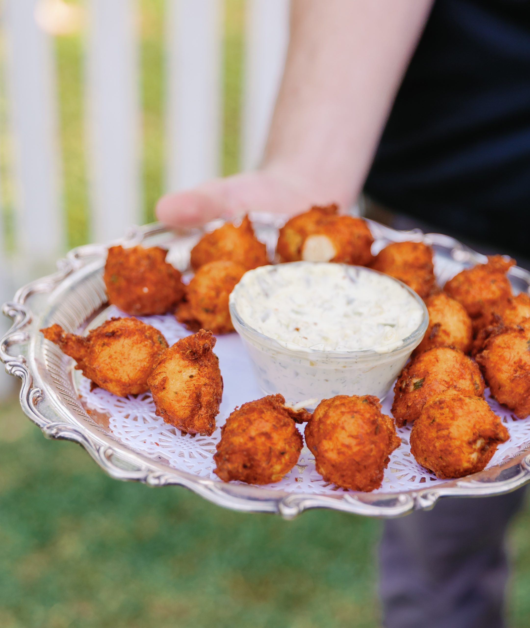 Crab Fritters with Creole Sauce